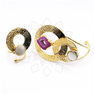 Fashion Gemstone  Ring Bracelet Sets