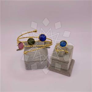 Fashion Gemstone  Ring Bracelet Sets