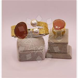 Fashion Gemstone  Ring Bracelet Sets