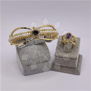 Fashion Gemstone  Ring Bracelet Sets