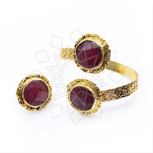 Fashion Gemstone  Ring Bracelet Sets