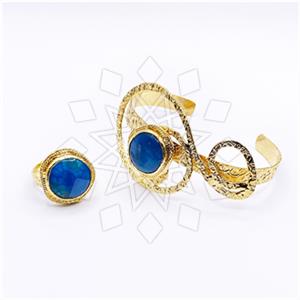 Fashion Gemstone  Ring Bracelet Sets