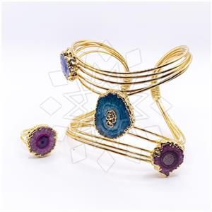 Fashion Gemstone  Ring Bracelet Sets