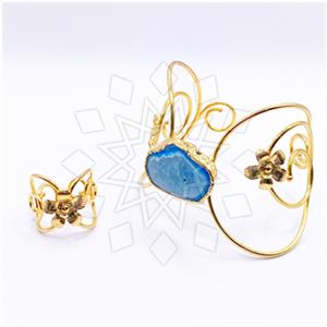 Fashion Gemstone  Ring Bracelet Sets