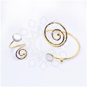 Fashion Gemstone  Ring Bracelet Sets