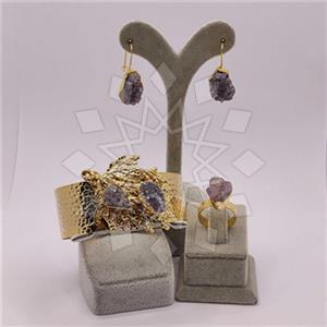 Fashion Gemstone  Ring Earring Bracelet Sets Package