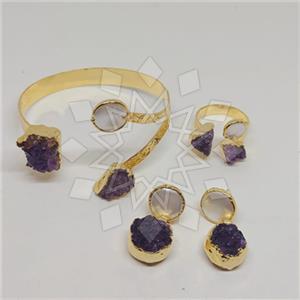Fashion Gemstone  Ring Earring Bracelet Sets