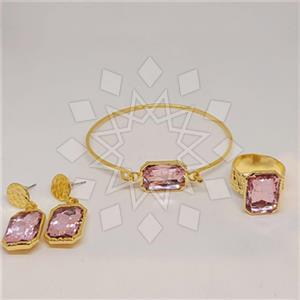 Fashion Gemstone  Ring Earring Bracelet Sets