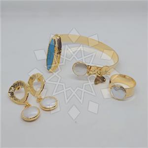 Fashion Gemstone  Ring Earring Bracelet Sets