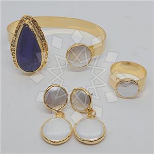 Fashion Gemstone  Ring Earring Bracelet Sets
