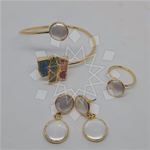 Fashion Gemstone  Ring Earring Bracelet Sets