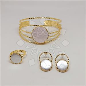 Fashion Gemstone  Ring Earring Bracelet Sets