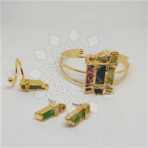 Fashion Gemstone  Ring Earring Bracelet Sets