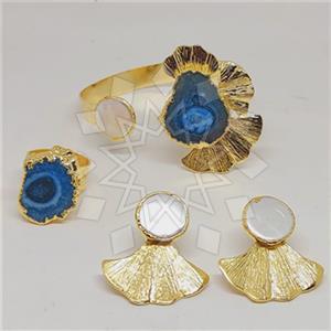 Fashion Gemstone  Ring Earring Bracelet Sets