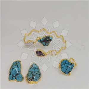 Fashion Gemstone  Ring Earring Bracelet Sets