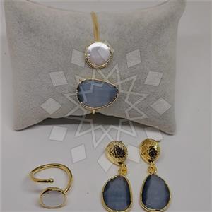 Fashion Gemstone  Ring Earring Bracelet Sets