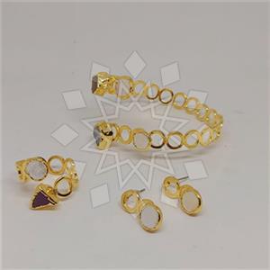 Fashion Gemstone  Ring Earring Bracelet Sets