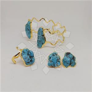 Fashion Gemstone  Ring Earring Bracelet Sets