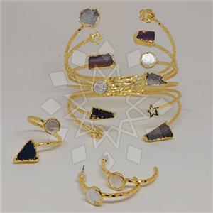Fashion Gemstone  Ring Earring Bracelet Sets