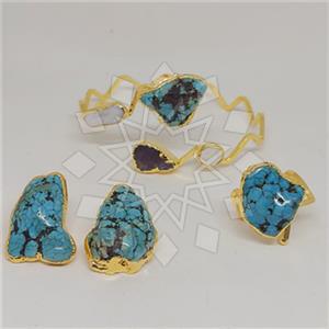 Fashion Gemstone  Ring Earring Bracelet Sets