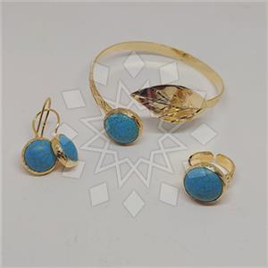 Fashion Gemstone  Ring Earring Bracelet Sets