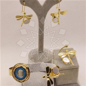 Fashion Gemstone  Ring Earring Bracelet Sets