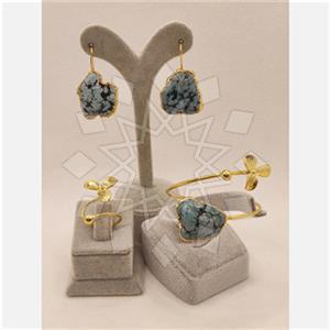 Fashion Gemstone  Ring Earring Bracelet Sets