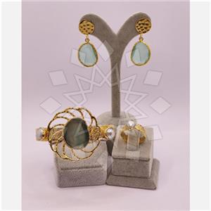 Fashion Gemstone  Ring Earring Bracelet Sets