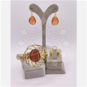 Fashion Gemstone  Ring Earring Bracelet Sets