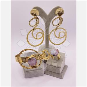 Fashion Gemstone  Ring Earring Bracelet Sets