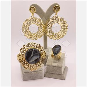 Fashion Gemstone  Ring Earring Bracelet Sets