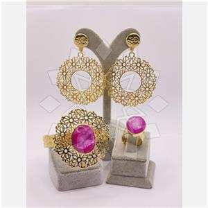 Fashion Gemstone  Ring Earring Bracelet Sets