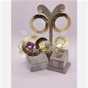 Fashion Gemstone  Ring Earring Bracelet Sets