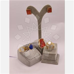 Fashion Gemstone  Ring Earring Bracelet Sets