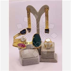 Fashion Gemstone  Ring Earring Bracelet Sets