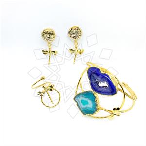 Fashion Gemstone  Ring Earring Bracelet Sets