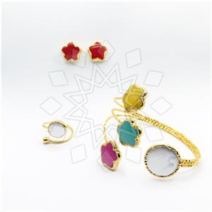Fashion Gemstone  Ring Earring Bracelet Sets