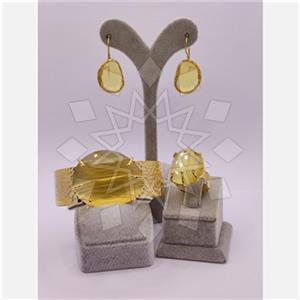 Fashion Gemstone  Ring Earring Bracelet Sets