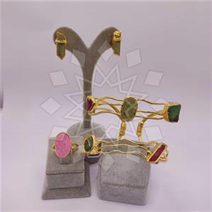 Fashion Gemstone  Ring Earring Bracelet Sets