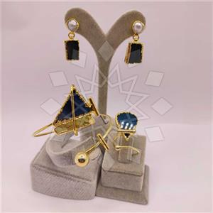 Fashion Gemstone  Ring Earring Bracelet Sets