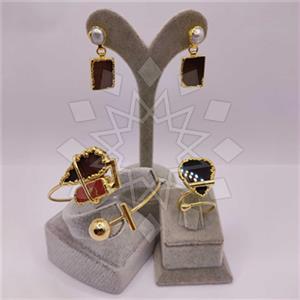 Fashion Gemstone  Ring Earring Bracelet Sets