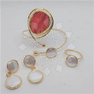 Fashion Gemstone  Ring Earring Bracelet Sets