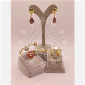 Fashion Gemstone  Ring Earring Bracelet Sets