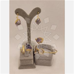 Fashion Gemstone  Ring Earring Bracelet Sets