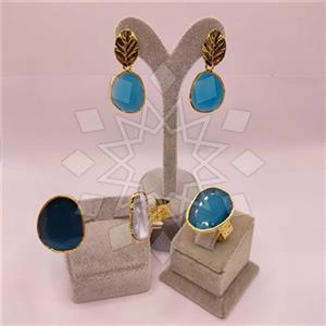 Fashion Gemstone  Ring Earring Bracelet Sets