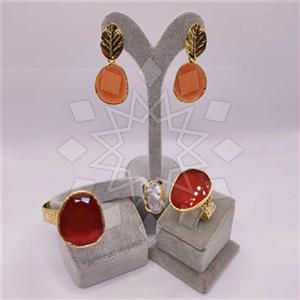 Fashion Gemstone  Ring Earring Bracelet Sets