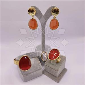 Fashion Gemstone  Ring Earring Bracelet Sets