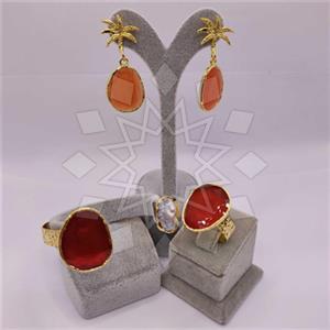 Fashion Gemstone  Ring Earring Bracelet Sets
