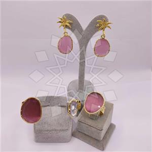 Fashion Gemstone  Ring Earring Bracelet Sets