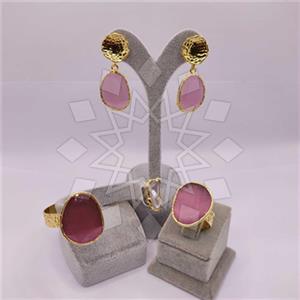 Fashion Gemstone  Ring Earring Bracelet Sets